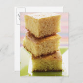 Carte Postale Pain de maïs, coupé en cubes (en pile) (Devant / Derrière)