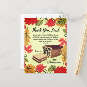 Carte Postale PAIN DE VIE Joyeuses Fêtes de Thanksgiving