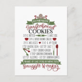 Carte Postale pain d'épices de Noël maison biscuits cuisine Pos (Devant)