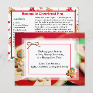 Carte Postale Pain d'épices Homme Cookie Noël Recette Noël