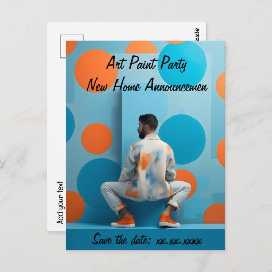 Carte Postale PainParty do-it-yourself domicile Faire-part d'adr (Devant / Derrière)