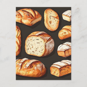 Carte Postale Pains artisanaux assortis