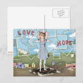 Carte Postale Paint Bucket Ange Ange (Devant / Derrière)