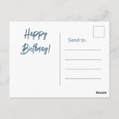 Carte Postale Paint cute owl Happy birthday Postcard (Dos)