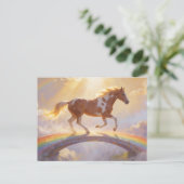 Carte Postale Paint Horse Mare Crosses A Rainbow Bridge (Debout devant)