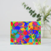 Carte Postale Paint Splatter (Debout devant)