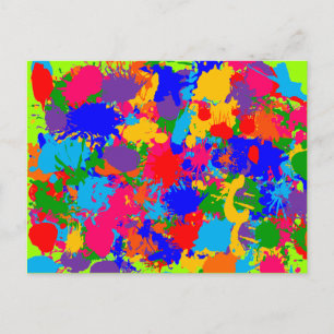 Carte Postale Paint Splatter