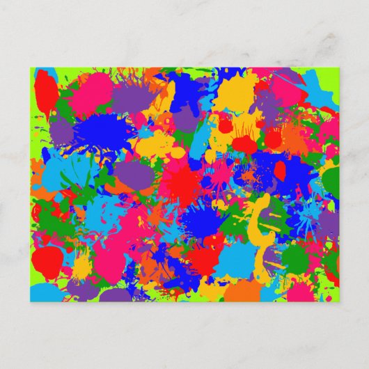 Carte Postale Paint Splatter (Devant)