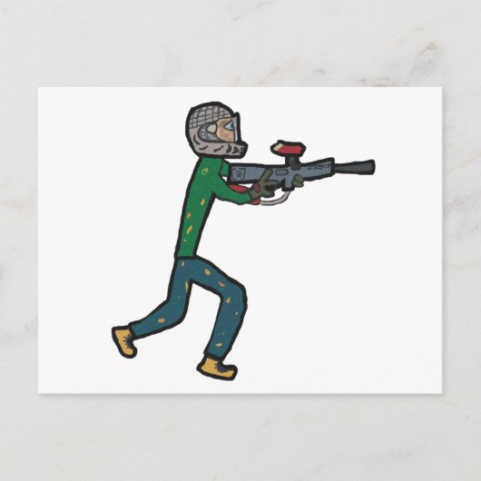 Carte Postale Paintball (Devant)