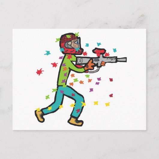 Carte Postale Paintball (Devant)