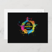 Carte Postale Paintball Jeu Couleur Balls Paintball Marqueur Cad (Devant / Derrière)