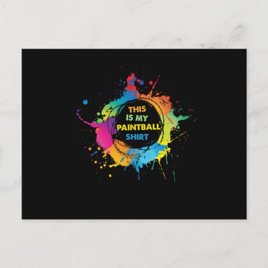 Carte Postale Paintball Jeu Couleur Balls Paintball Marqueur Cad (Devant)