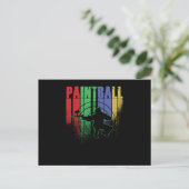 Carte Postale Paintball Retro Vintage Paintball Player Gift (Debout devant)