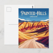 Carte Postale Painted Hills Road États-Unis (Devant / Derrière)