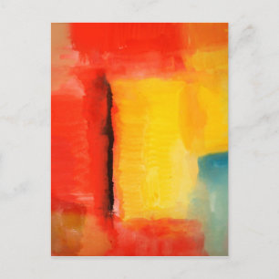 Carte Postale Painting Red Yellow