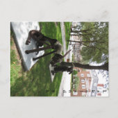 Carte Postale Paire de chiens métalliques (Devant)