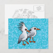 Carte Postale Paire de Kagu (Devant / Derrière)