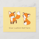 Carte Postale Paire de petits renards mignons (Devant)