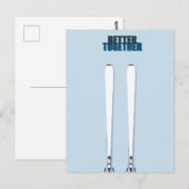 Carte Postale Paire de skis Better Together (Devant / Derrière)