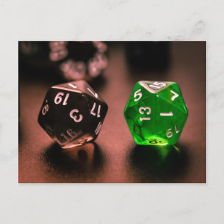 Carte Postale Paire Des D20 Transluscents
