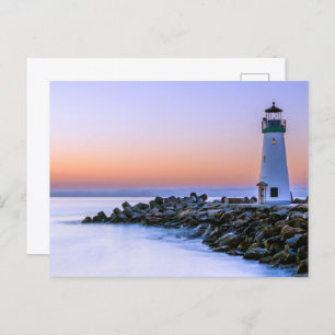 Carte Postale Paisible Calme Côtier Simplistic Lighthouse Art