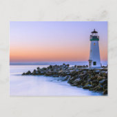 Carte Postale Paisible Calme Côtier Simplistic Lighthouse Art (Devant)