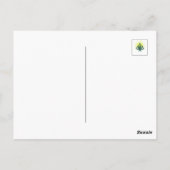 Carte Postale Paisible Dandelion Bleu et Blanc avec Dew (Dos)