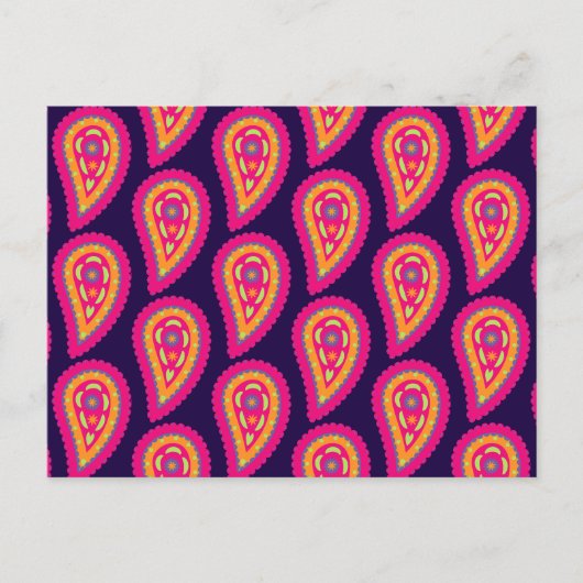 Carte Postale Paisley coloré (Devant)