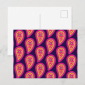 Carte Postale Paisley coloré (Devant / Derrière)