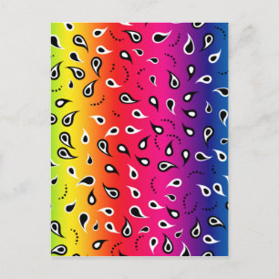 Carte Postale Paisley Rainbow