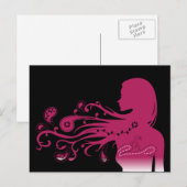 Carte Postale paisley rose (Devant / Derrière)