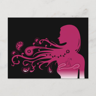 Carte Postale paisley rose