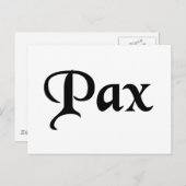 Carte Postale Paix (Devant / Derrière)