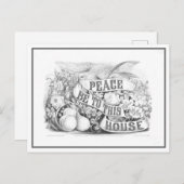 Carte Postale Paix à cette maison Currier & Ives Lithographe (Devant / Derrière)