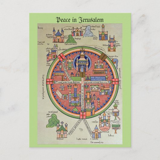 Carte postale Paix à Jérusalem (Devant)