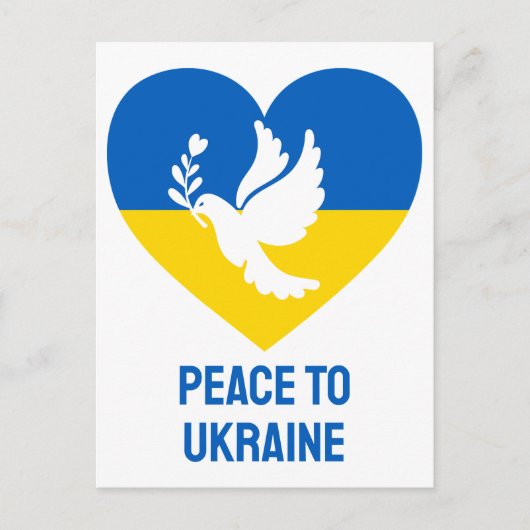 Carte Postale Paix à l'Ukraine (Devant)
