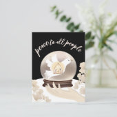 Carte Postale Paix à tous les gens Nativité chrétienne Vacances (Debout devant)