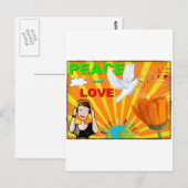 Carte Postale Paix & Amour (Devant / Derrière)