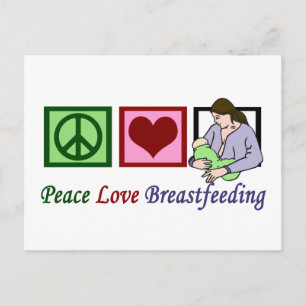 Carte Postale Paix Amour Allaitement