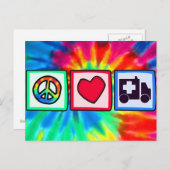 Carte Postale Paix, Amour, Ambulance (Devant / Derrière)