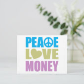 Carte Postale Paix Amour Argent (Debout devant)
