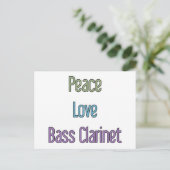 Carte Postale Paix, Amour, Basse Clarinet (Debout devant)