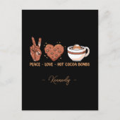 Carte Postale Paix - Amour - Bombes de cacao chaud (Devant)