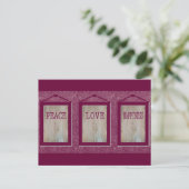 Carte Postale Paix amour bonheur (Debout devant)
