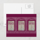 Carte Postale Paix amour bonheur (Devant / Derrière)