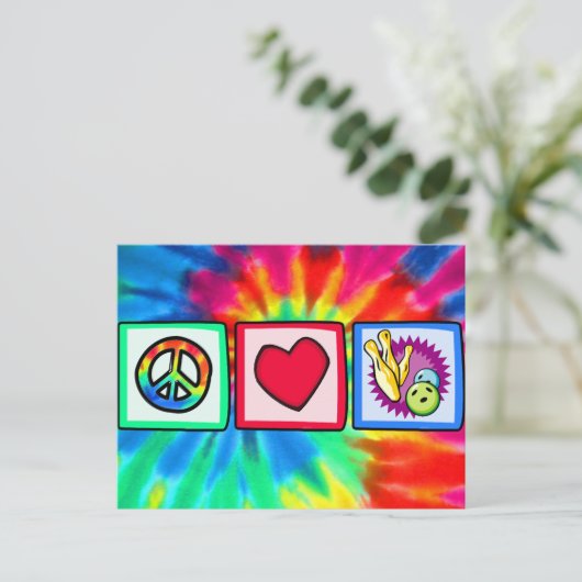 Carte Postale Paix, Amour, Bowling (Debout devant)