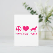 Carte Postale Paix, Amour, Boxe (Debout devant)