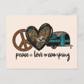 Carte Postale Paix, Amour, Camping (Devant)