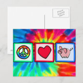 Carte Postale Paix, Amour, Cochons (Devant / Derrière)