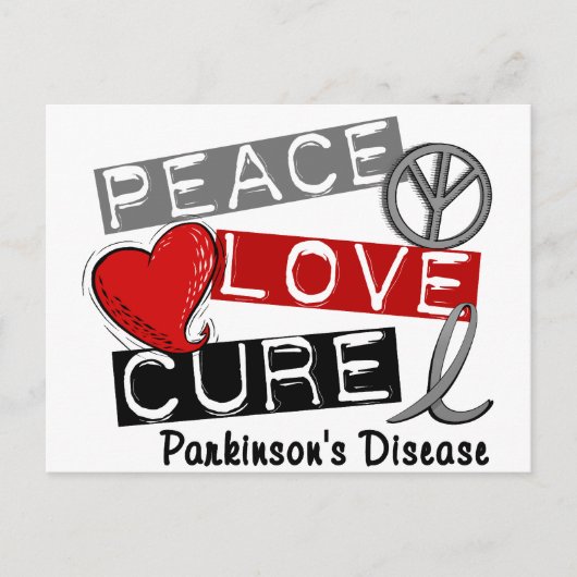 CARTE POSTALE PAIX AMOUR CURE PARKINSONS MALADIE (Devant)